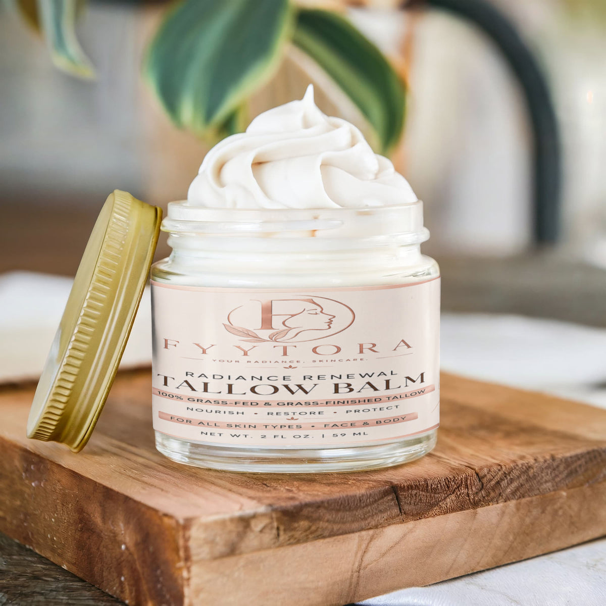 Whipped Grass-Fed Tallow Balm with Vanilla Bean